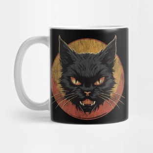 Vintage Black Cat III Mug